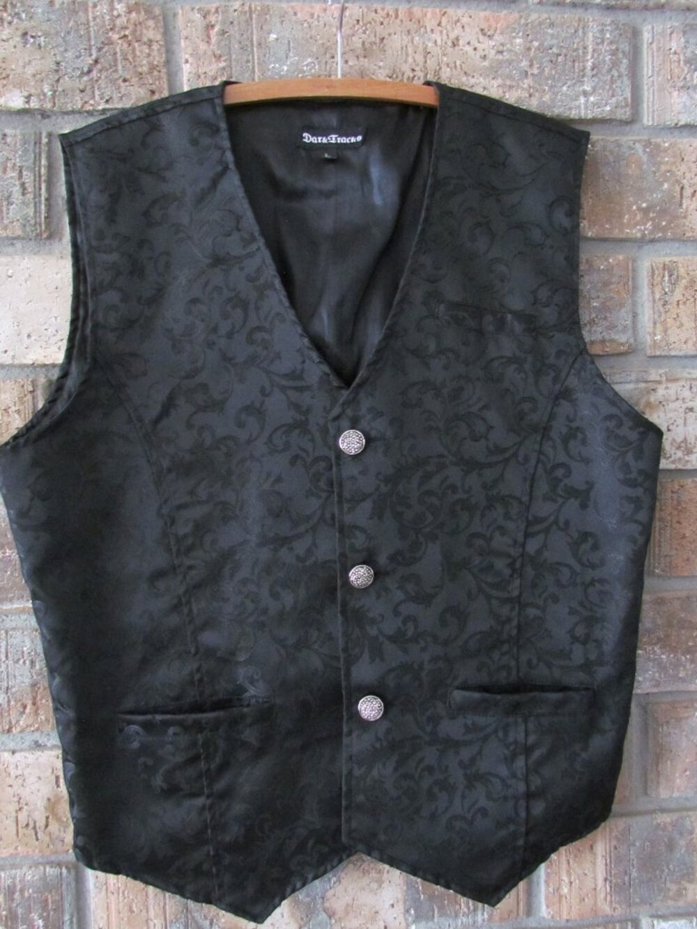 BROCADE VEST, PIRATE COSTUME, REGENCY - VICTORIAN ERA GENTLEMAN'S WAISTCOAT, L